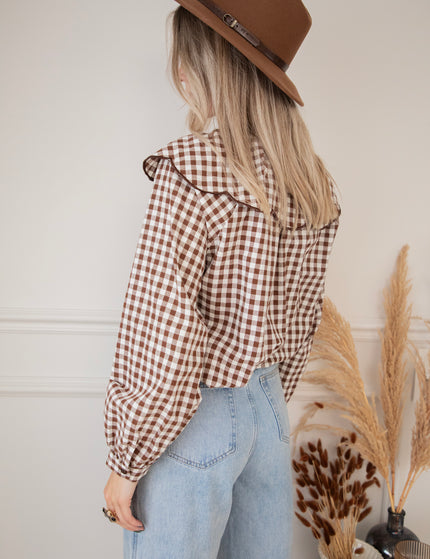 Bluse - Charlie Check - Braun