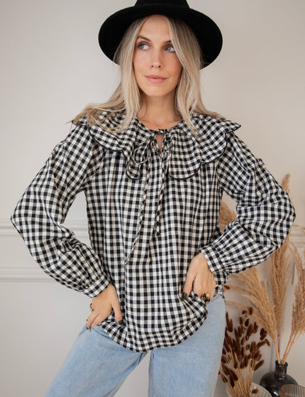 Charlie Check Black - Blouse