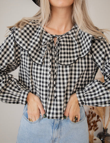 Charlie Check Black - Blouse