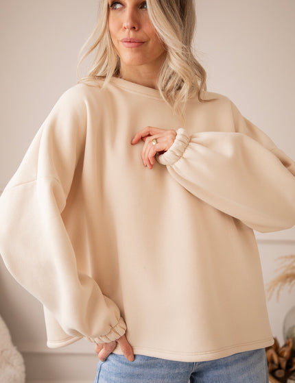 Pullover - Lily Girl Power - Beige/Fuchsia