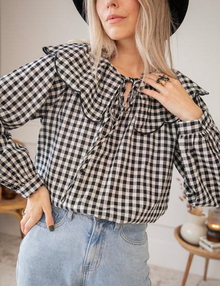 Charlie Check Black - Blouse