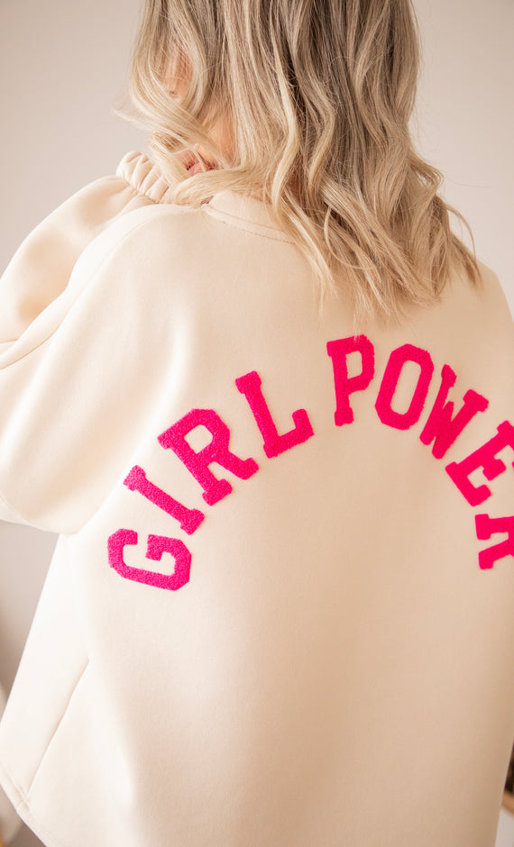 Lily Girl Power Beige/Fuchsia - Sweater