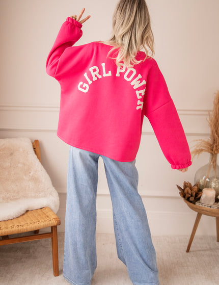 Lily Girl Power Fuchsia/Beige - Sweater