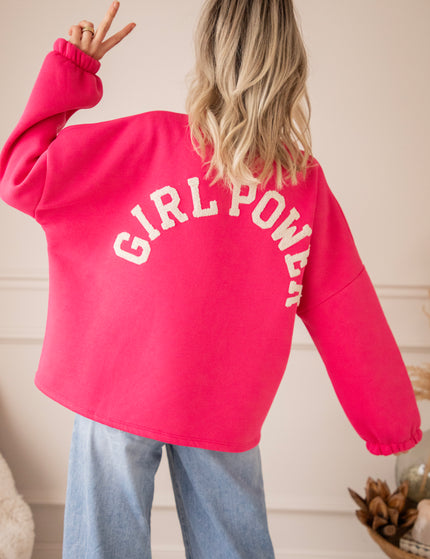 Lily Girl Power Fuchsia/Beige - Sweater