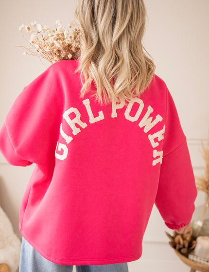 Lily Girl Power Fuchsia/Beige - Sweater