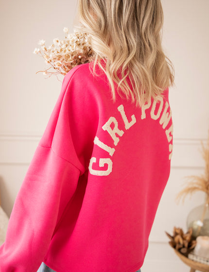 Lily Girl Power Fuchsia/Beige - Sweater
