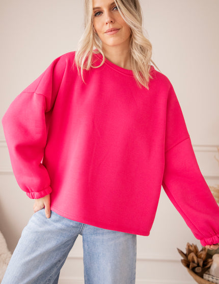 Lily Girl Power Fuchsia/Beige - Sweater