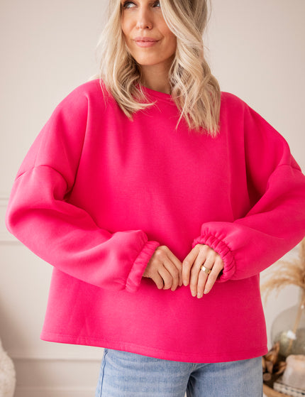 Lily Girl Power Fuchsia/Beige - Sweater