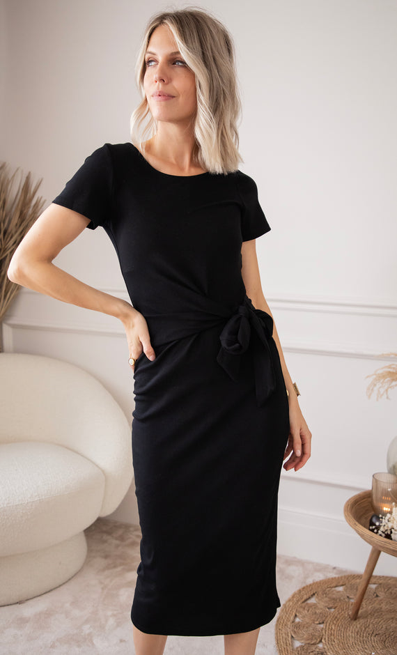 Maxikleid - Put A Bow On It - Schwarz