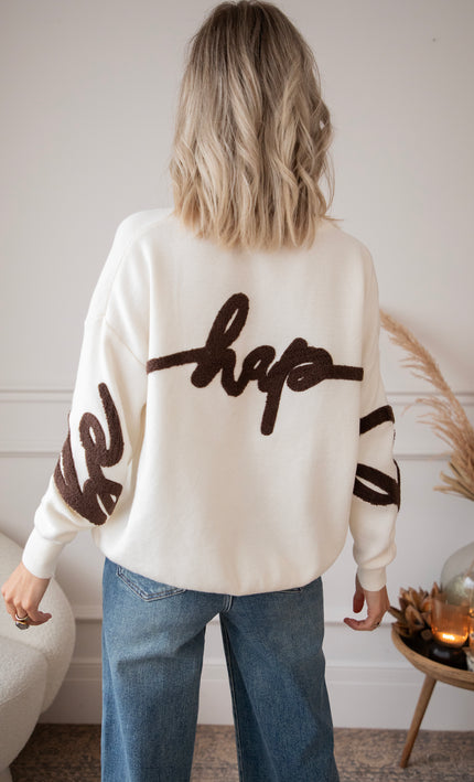 Knit Happiness Beige - Trui