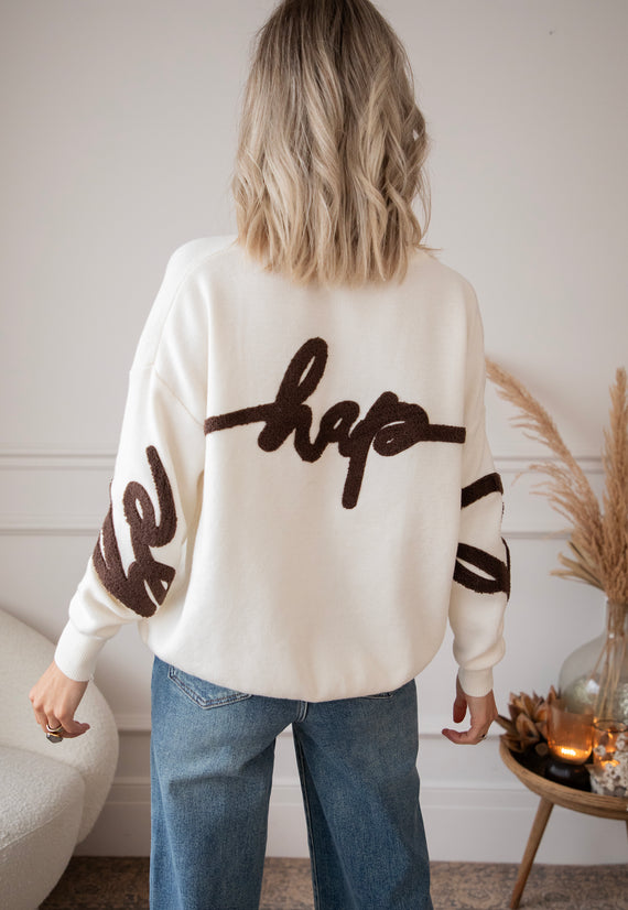 Knit Happiness Beige - Trui