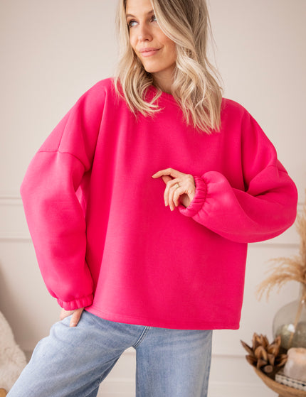 Lily Girl Power Fuchsia/Beige - Sweater