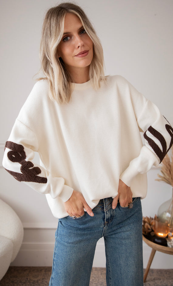 Knit Happiness Beige - Trui