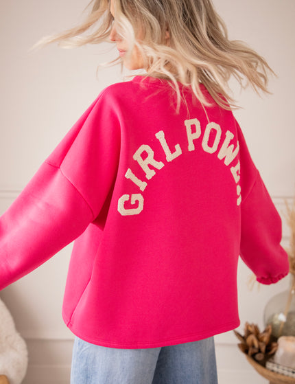 Lily Girl Power Fuchsia/Beige - Sweater