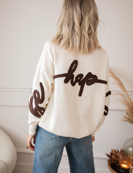 Knit Happiness Beige - Trui