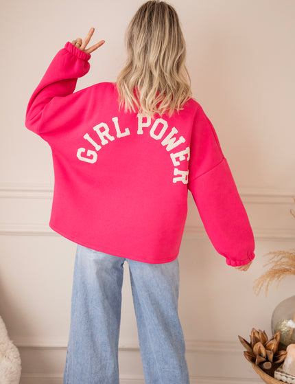 Lily Girl Power Fuchsia/Beige - Sweater