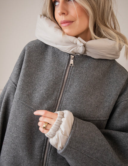 Soft Puffer Blend Grey/Beige - Jacket