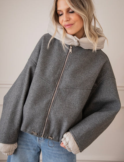 Soft Puffer Blend Grey/Beige - Jacket