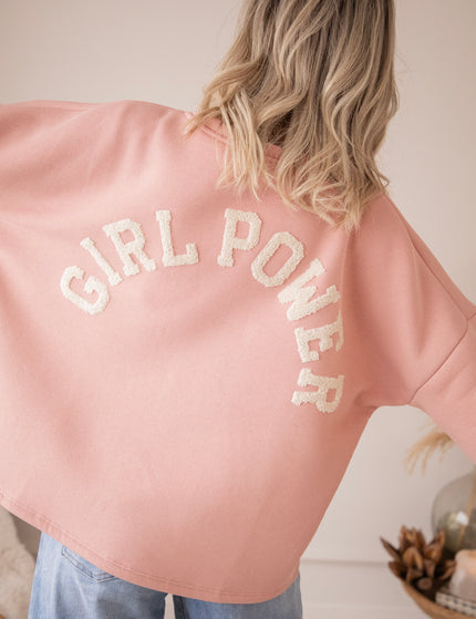 Lily Girl Power Baby Pink/Beige - Sweater
