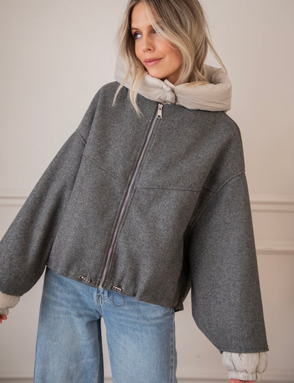 Soft Puffer Blend Grey/Beige - Jacket