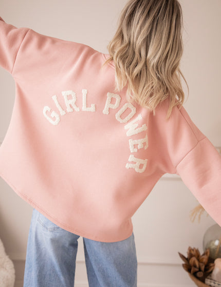 Lily Girl Power Baby Pink/Beige - Sweater