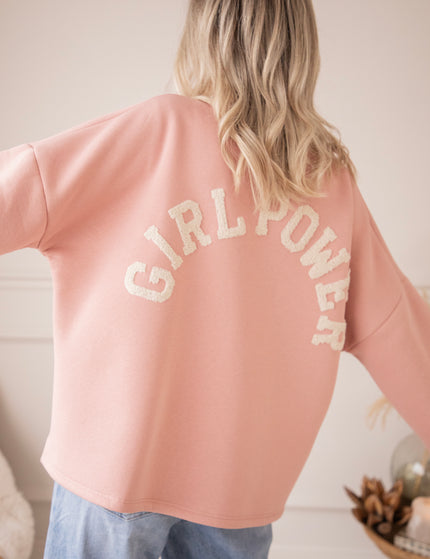 Lily Girl Power Baby Pink/Beige - Sweater