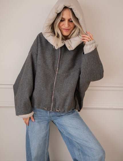 Soft Puffer Blend Grey/Beige - Jacket