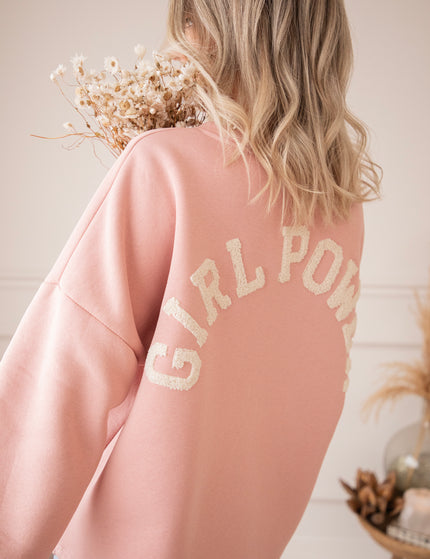Lily Girl Power Baby Pink/Beige - Sweater