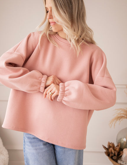 Lily Girl Power Baby Pink/Beige - Sweater
