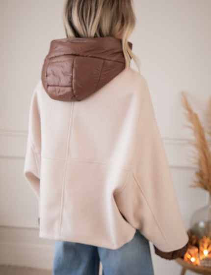 Jacke - Soft Puffer Blend - Beige/Braun