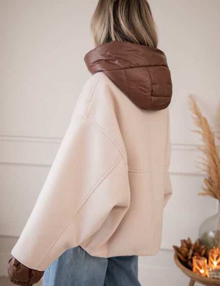 Jacke - Soft Puffer Blend - Beige/Braun