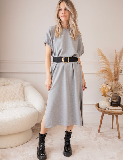 Lara Loose Grey - Maxi Jurk