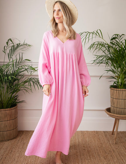 Maud Tetra Hot Pink - Maxi Dress