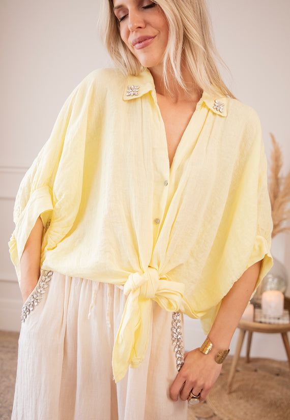 Diamora Linen Yellow - Blouse