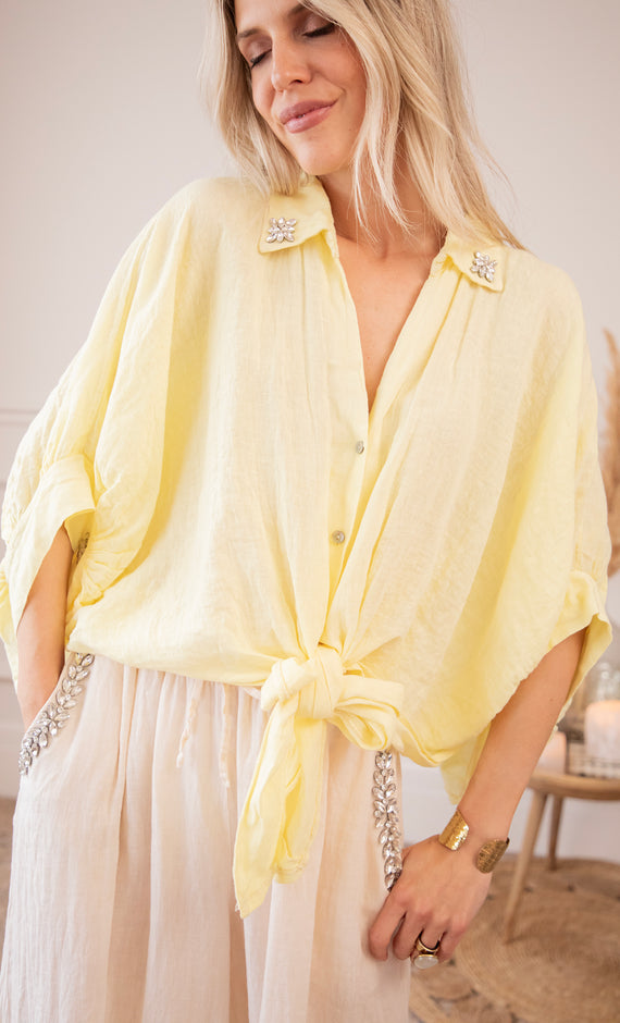 Diamora Linen Yellow - Blouse