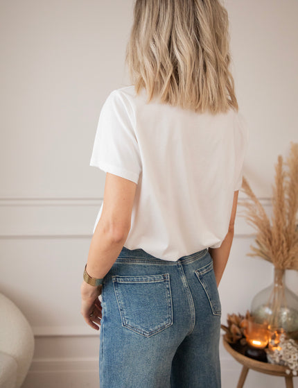 T-Shirt - Dog Mommy - Weiß/Braun