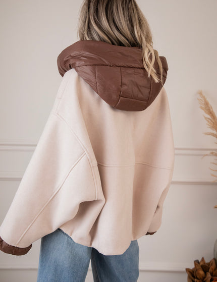 Jacke - Soft Puffer Blend - Beige/Braun