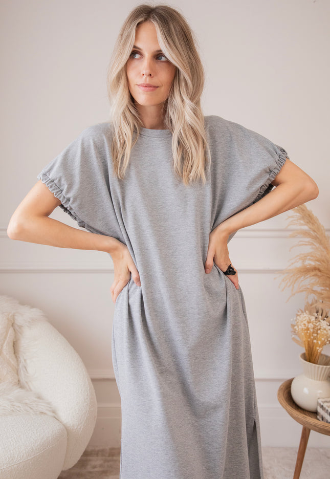 Lara Loose Grey - Maxi Dress