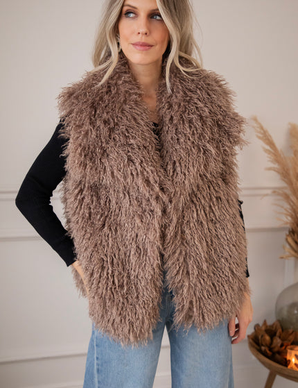 Femme Fluff Taupe - Vest/Jacket