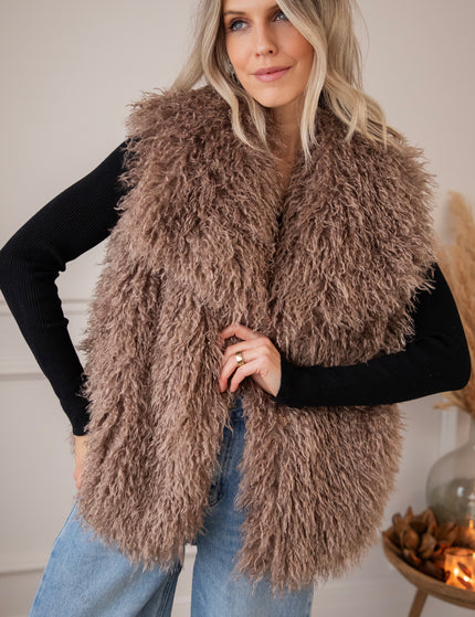 Femme Fluff Taupe - Vest/Jacket