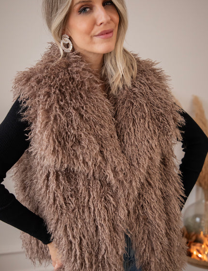 Femme Fluff Taupe - Vest/Jacket