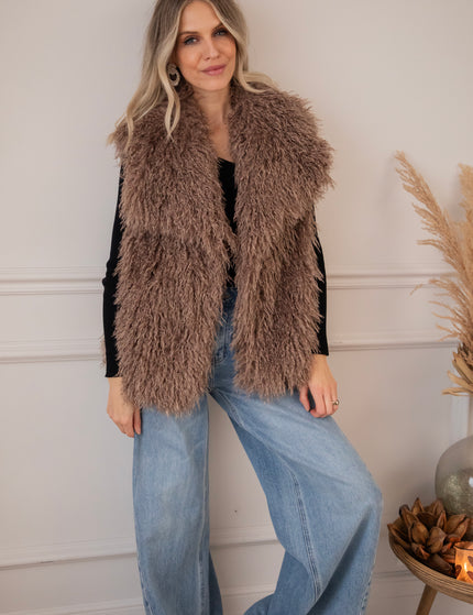 Femme Fluff Taupe - Vest/Jacket