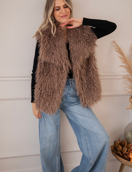 Femme Fluff Taupe - Vest/Jacket