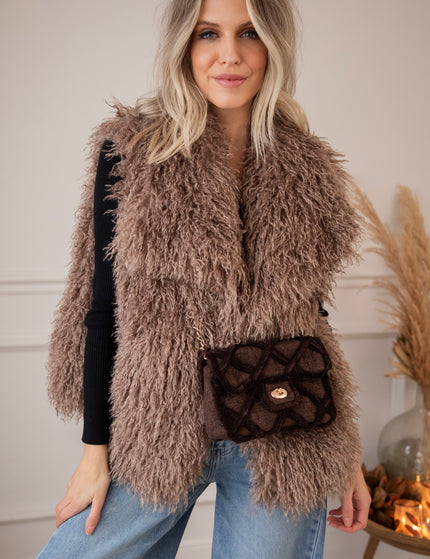Femme Fluff Taupe - Vest/Jacket