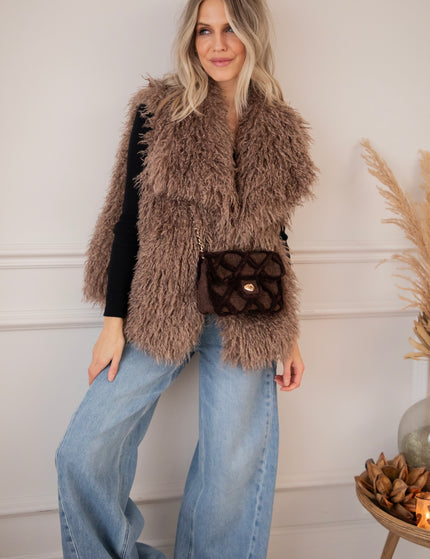 Femme Fluff Taupe - Vest/Jacket