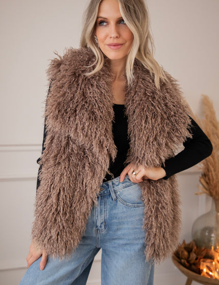 Femme Fluff Taupe - Vest/Jacket