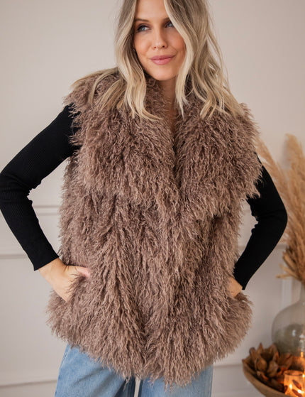 Femme Fluff Taupe - Vest/Jacket