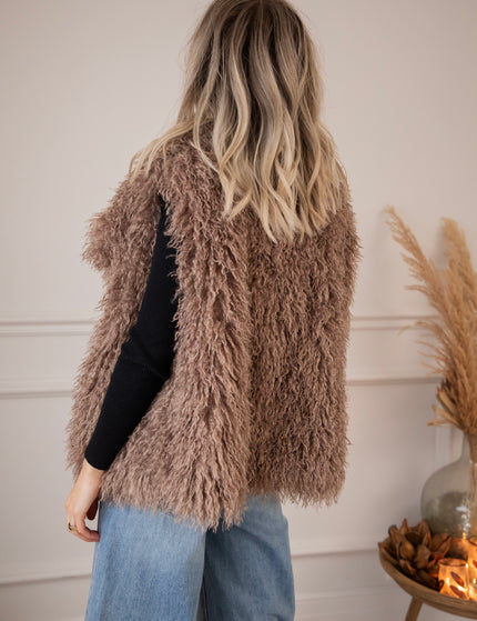 Femme Fluff Taupe - Vest/Jacket