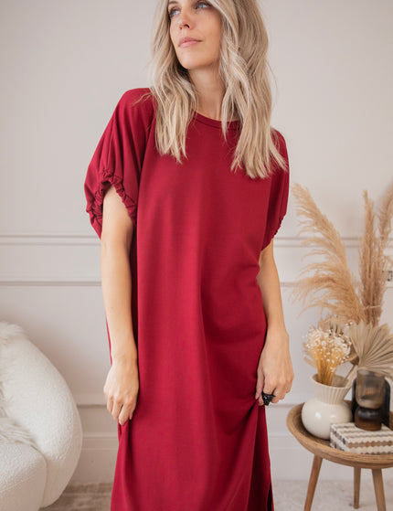 Lara Loose Bordeaux - Maxi Jurk