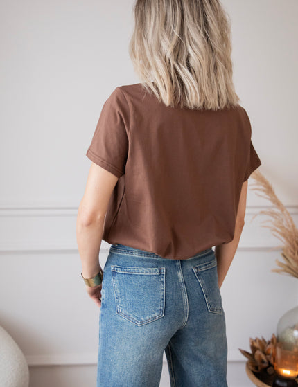 T-Shirt - Dog Mommy - Braun/Schwarz